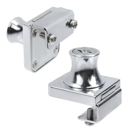 Ghrome Glass Case Lock, 1.38x1.26 Inch Rectangle, 2 Sets, Keyed Different - color: Chrome, size: 1.38 x 1.26 Inch
