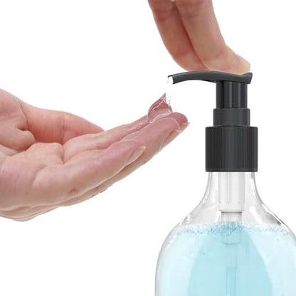 17 Ounce Clear Plastic Pump Bottle Dispenser for Essential Oil Lotion 2Pcs - size: 17 Ounce (Pack of 2)