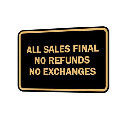 Signs ByLITA Classic Framed All Sales Final Sign (Black Gold) - X-Large 1 Pack - color: Black Gold, size: X-Large (7" x 10") 1 Pack