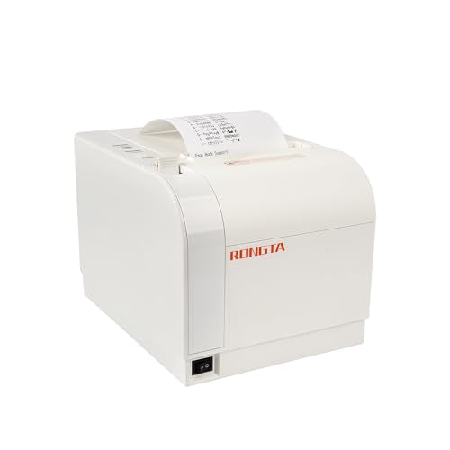 Rongta Thermal Receipt Printer, 80mm Receipt Printers, Thermal Pos Printer - color: White