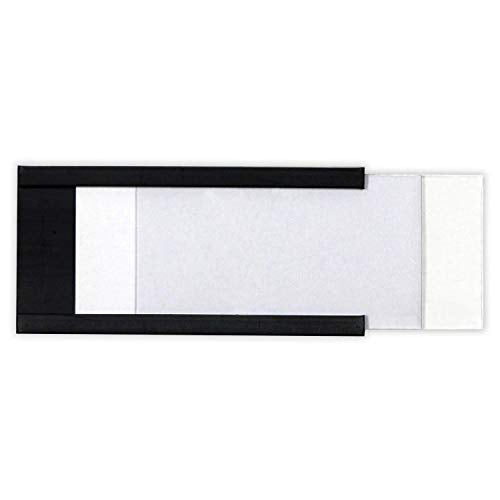 SmartSign Magnetic 'C' Channel Card Holders for Metal Racks and Shelves | 1" x 2" Pack of 25 - size: 1" x 2"