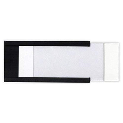 SmartSign Magnetic 'C' Channel Card Holders for Metal Racks and Shelves | 1" x 2" Pack of 25 - size: 1" x 2"