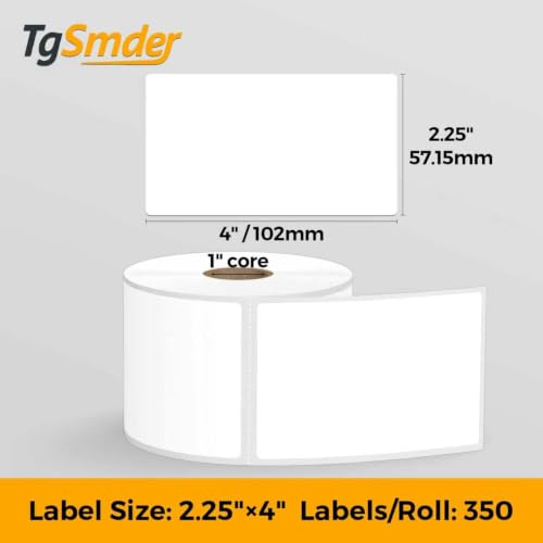 2.25" x 4" Waterproof Thermal Shipping Labels, 12 Rolls, 1" Core - size: 2.25" x 4"-12 Rolls ( 4200 Labels )