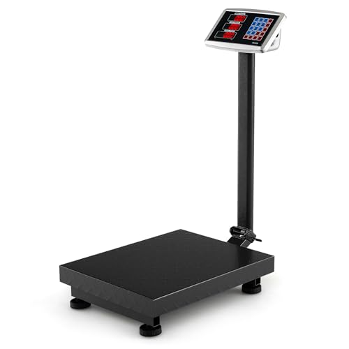 S AFSTAR Computing Digital Platform Scale, 0.1 Lbs Accuracy Floor Scale with Price Calculator & LB/KG Unit Conversion, 660 Lbs Commercial Digital Scale for Weighing,Luggage,Package & Shipping