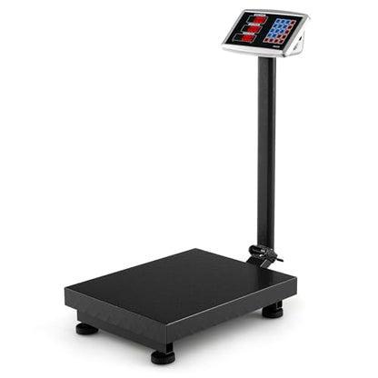 S AFSTAR Computing Digital Platform Scale, 0.1 Lbs Accuracy Floor Scale with Price Calculator & LB/KG Unit Conversion, 660 Lbs Commercial Digital Scale for Weighing,Luggage,Package & Shipping