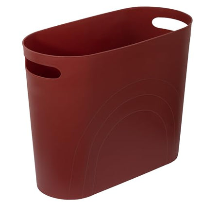 rejomiik Small Bathroom Trash Can, 3.5 Gallon Slim Garbage Can, Red - color: Red, size: 1 pack