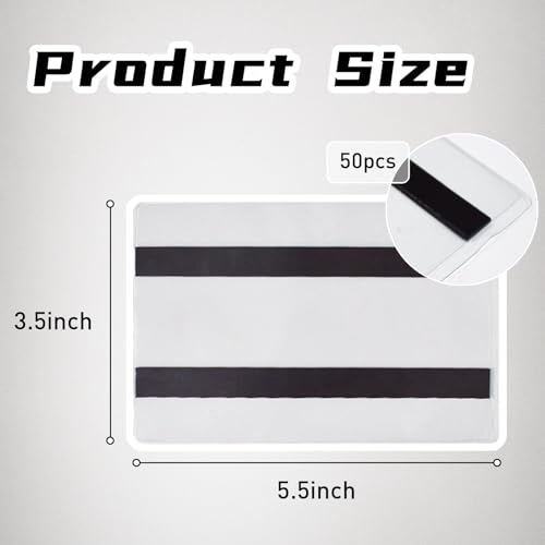 50 Pcs Magnetic Sign Holder Vinyl Pouches Pallet Rack Side Opening