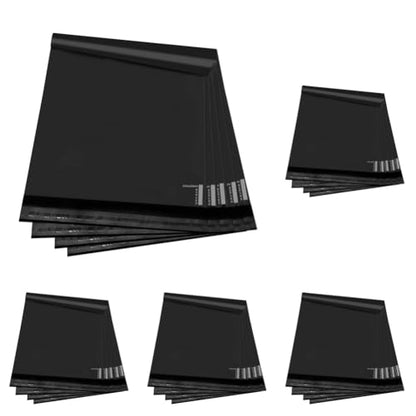 KKBESTPACK Black Poly Mailers, Shipping Bags, 10" x 13" 200 pcs (Pack of 5) - color: Black, size: 10" x 13" 200 pcs (Pack of 5)