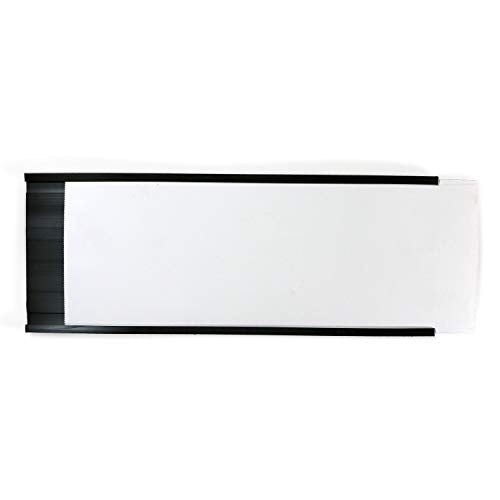 SmartSign (10-Pack) Magnetic C Channel Card Label Holders - 3" x 8" Metal Racks and Shelf Label Holders with Paper Inserts - size: 3" x 8" pack of 10