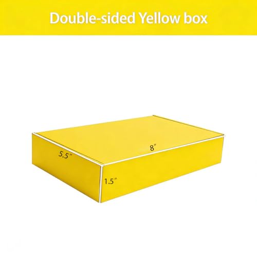 Small Yellow Shipping Packaging Boxes,L8xW5.5xH1.5 Inch Mailer Boxes 20Pcs - color: Yellow-2, size: Small-L8xW5.5xH1.5 inch