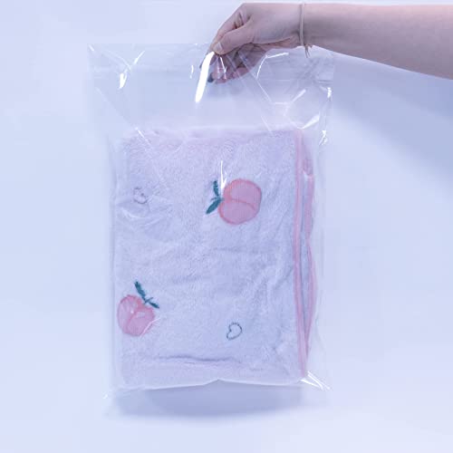 iMailer - 200 Count - 12" x 18" Clear Cellophane Bags Self Seal- Cello Large Resealable Plastic Poly Bags for Clothing, T-Shirts, Pants - size: 12x18 Inch (Pack of 200)