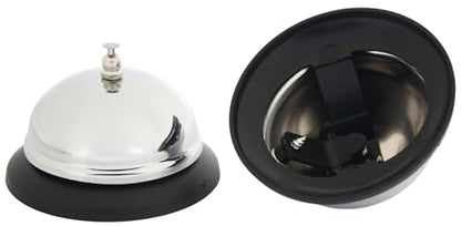 Call Bell 3.3 in,Dinner Service Desk Bell,Steel,Anti-Rust, Clear,Loud,1Pcs - color: Call Bell 1 Pack, size: Silver 3.3 Inch