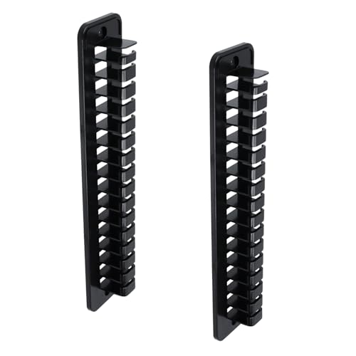 Dnyta 2Pcs Hat Organizer for Baseball Caps, Wall Mounted Adhesive Hat Rack Holds 32 Caps, Cap Storage or Display Space Saver Organizer for Closet, Bedroom (Black)