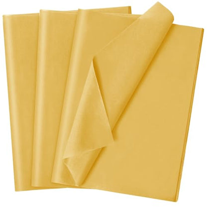 120 Sheets 14 x 20 Inch Gold Tissue Paper for Gift Bag Wrapping - color: Gold