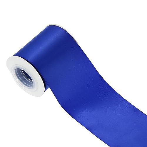Royal Blue Double-Faced Satin Ribbon, 3 Inch x 10 Yards - color: Cobalt Blue