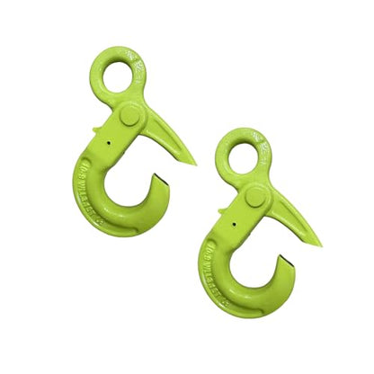 3.15t Eye Self Locking Hook WLL 6944 LBS 2 Packs Heavy Duty Forged Lifting Shackles for Rigging, Towing, Construction, and Marine Use【3.15T*2pcs】 - size: 6944 LBS*2