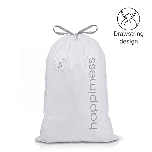 happimess 20-Count Unscented 8 Gal Drawstring Trash Bags, Clear, Pack of 4 - color: Clear, size: 80 Count (Pack of 1)