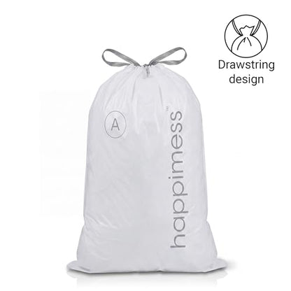 happimess 20-Count Unscented 8 Gal Drawstring Trash Bags, Clear, Pack of 4 - color: Clear, size: 80 Count (Pack of 1)