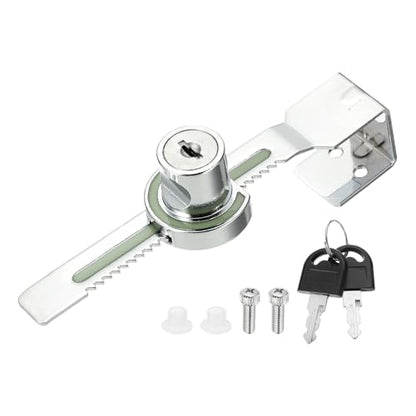 1" Luminous Sliding Glass Door Ratchet Lock Fit 0.39-0.79" Silver - color: Silver, size: 1 Inch