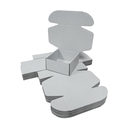 20 Pack 9.8x9.8x4 in Gray Shipping Boxes - color: Gray, size: 9.8x9.8x4 in