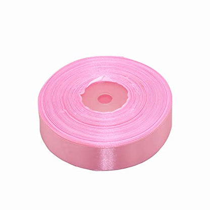 Pink Satin Ribbon 1 Inch for Gift Wrapping, 50 Yards in Length - color: Pink, size: 1"