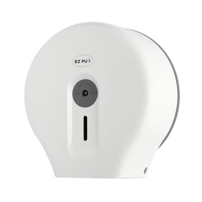EZ-Pull Wall-Mounted 9" Single Jumbo Toilet Tissue Paper Dispenser for Restroom/Office/Commercial/Industrial, White - style: White