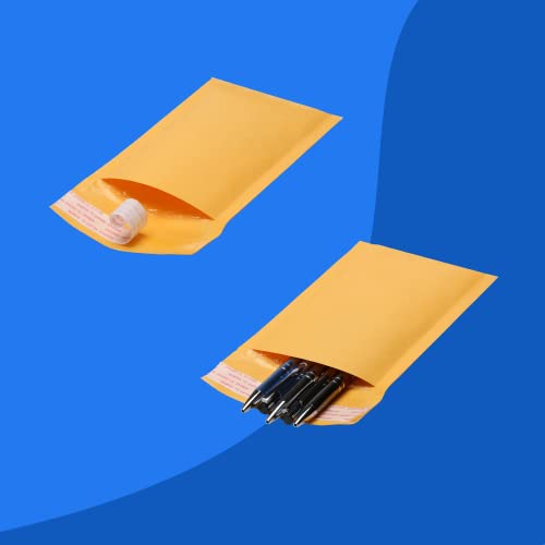 The Boxery 4”x8” Kraft Bubble Mailers | 500 Padded Envelopes Included - Self Sealing Shipping Bags - #000 - size: 4x8'' (500 PACK)