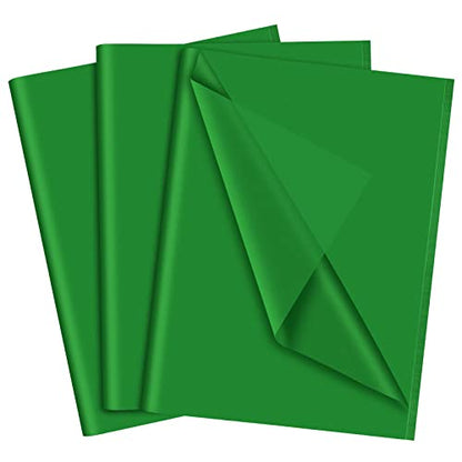 NEBURORA 60 Sheets Green Tissue Paper Set Christmas Gift Wrap Paper(Green) - color: Green