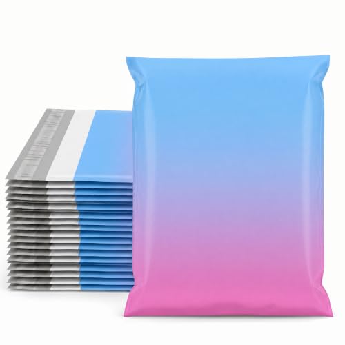 Metronic Cute Poly Mailers 10x13" 50pc Small Shipping Bags Self Seal - color: BluePink, size: 10x13" 50PC