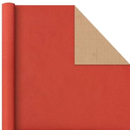 Hallmark Kraft Wrapping Paper Rolls, 2 Rolls (Red and Navy Blue)