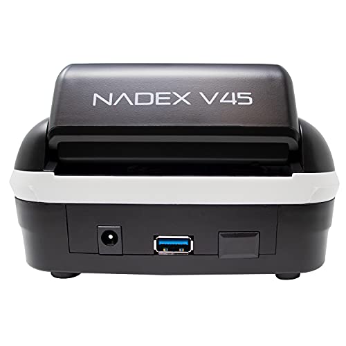 Nadex V45 Counterfeit Detector Terminal with Value Monitor – Pass Through Infrared and Magnetic Detector Sensors Flags Counterfeit Bills Banknotes - Clear TFT Screen Displays Total and Error Codes