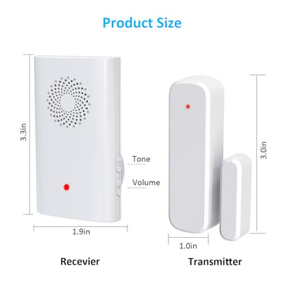 Wireless Door Chime, Door Sensor Chimes When Door Opens/Business Entering - size: 1 Receiver +1Sensor