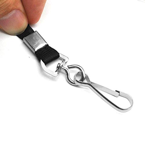 Beebel Blue Lanyards 100 Pcs Lanyard for Id Badges Flat Lanyard with Badge Clip with J-Hook - color: Blue, size: 100 Pack