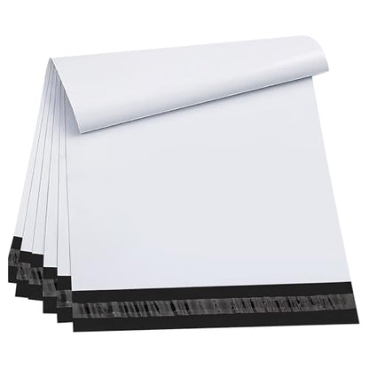 Poly Mailers 14.5x19 25PC Large Shipping Bags for Clothes White - color: White, size: 14.5''x19'' (25pcs)