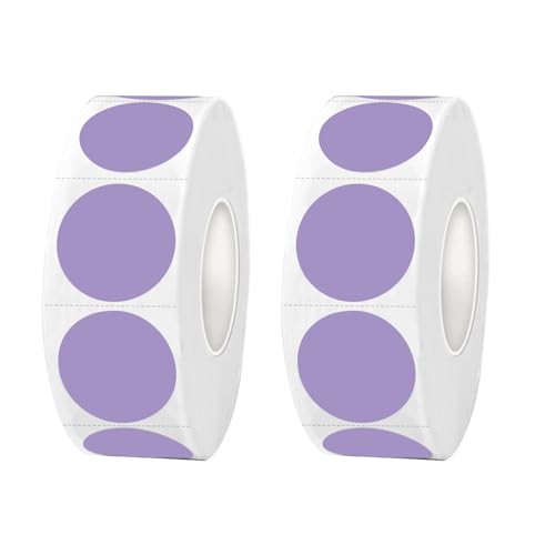 Dot Stickers,Pack of 2400 Round Color Coding Circle Dots Stickers Labels (3/4",Purple) - color: Purple, size: 0.75 inch-2 rolls