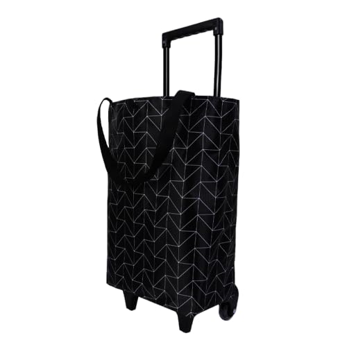 Small Collapsible Shopping Cart,Shopping Cart with Wheels,Folding (XBlack8) - color: Xblack8