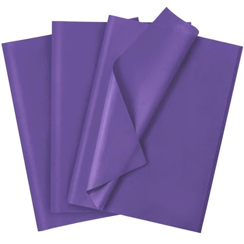 120 Sheets 14 x 20 Inch Purple Tissue Paper for Gift Bag Wrapping - color: Purple