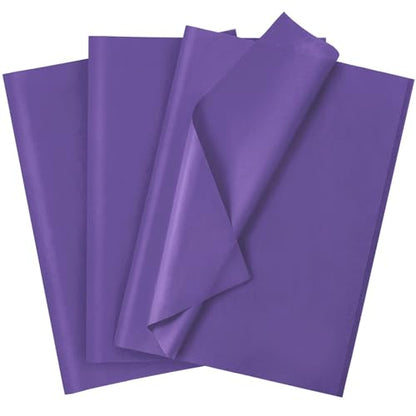 120 Sheets 14 x 20 Inch Purple Tissue Paper for Gift Bag Wrapping - color: Purple