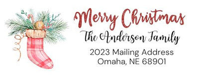 Sunshine Stickers Custom Christmas Return Address Labels-Personalized Holiday Return Address Labels, Set of 120 Self Adhesive Mailing Rectangle Personalized Name Stickers for Envelopes (Pattern 11) - style: Pattern 11