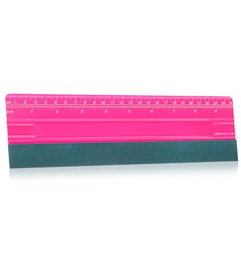 Squeegee for Vinyl, Vinyl Squeegee 10 Inches with Ruler & Micro Suede Felt Edge for Car Wrap Window Tint Application Wallpaper