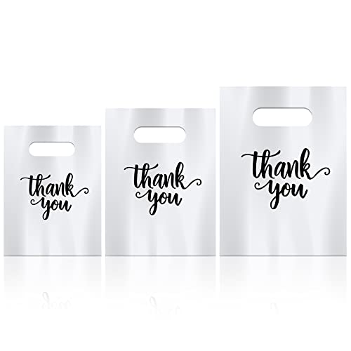 Eersida 200 Pcs Thank You Bags for Small Business, White - color: White