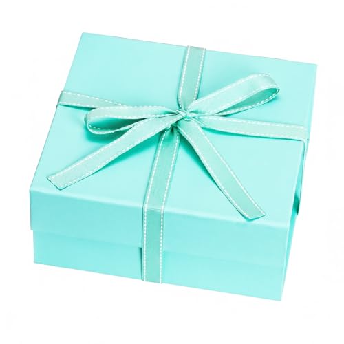 Blue Gift Boxes with Lids Pack of 1, 6x6x3 Inch Small Gift Box with Ribbon - color: Blue-1P