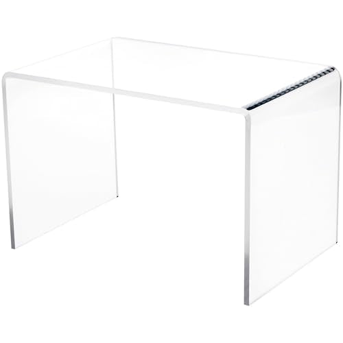 Plymor Clear Acrylic Small Rectangular Display Riser, 7" X 10.5" X 7" (1/4 inch Thick) - size: 7" x 10.5" x 7"