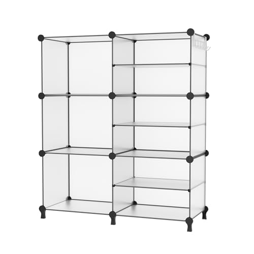 AWTATOS 6 Cube Closet Organizer Storage Shelves, Translucent - color: Translucent