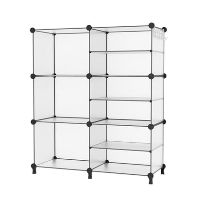 AWTATOS 6 Cube Closet Organizer Storage Shelves, Translucent - color: Translucent