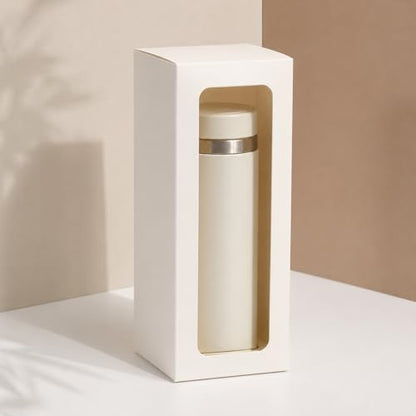 10pcs Paper Viewing Window Wine Glass Packaging Gift Box White Cardboard Present Container Retail Merchandise Carrier