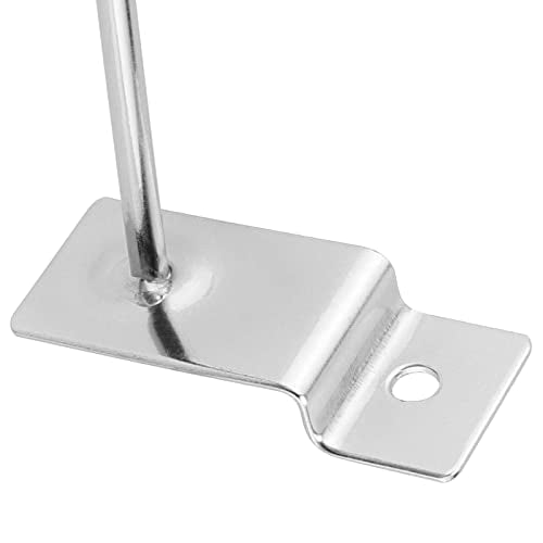 JAPCHET 200 Pack 4 Inch Heavy Duty Silver Metal Slatwall Hooks Hangers, Slat Board Hooks Accessories, Organization Display