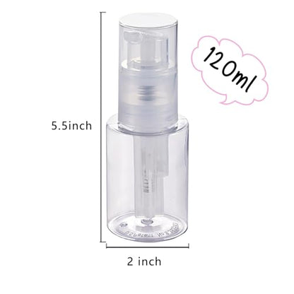 HSOMiD 2 Pack - Empty Powder Spray Bottle, Barber Powder/Talc Powder/Hair Fibers Sprayer, Applicator for Hair Salon, Cleaning, Plants, Misting & Skin Care (120ml)