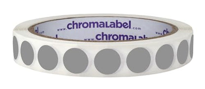 ChromaLabel Gray Removable Dot Stickers, 1/2 Inch, 1000/Roll - color: Gray, size: 1/2"