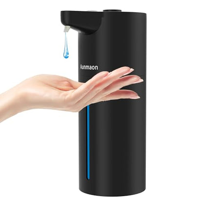 Automatic Soap Dispenser Touchless,15-Level,Kitchen Bathroom Black - color: Bright Black